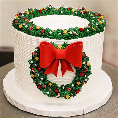 «Рождественский венок» купить - абакан.сладкоежкин.рф