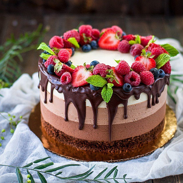 Торт "Три шоколада" купить - абакан.сладкоежкин.рф