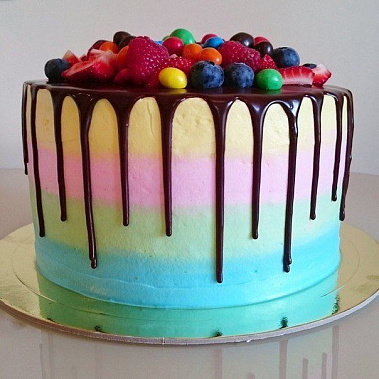Торт с глазурью "Радуга" купить - абакан.сладкоежкин.рф